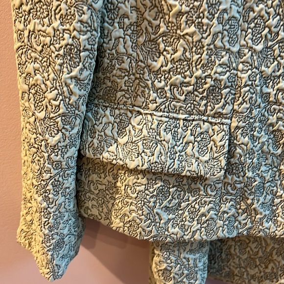 Kasper Textured Skirt Suit 4 Buttons Knee Length Skirt Size 6 Lively Mint Green - Picture 4 of 7